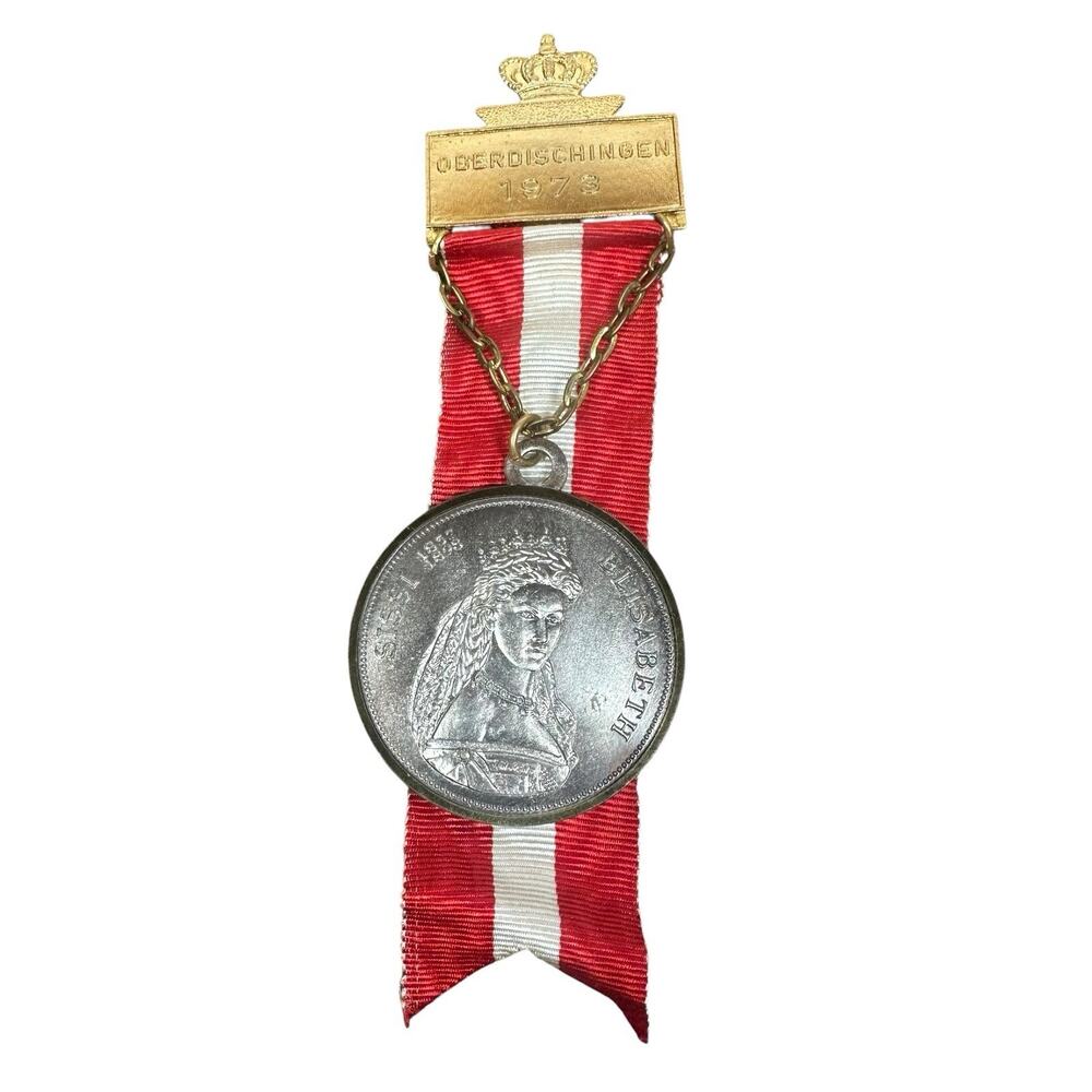 Vtg Commemorative Medal 1973 Oberdischingen Festival Empress Elisabeth Austria